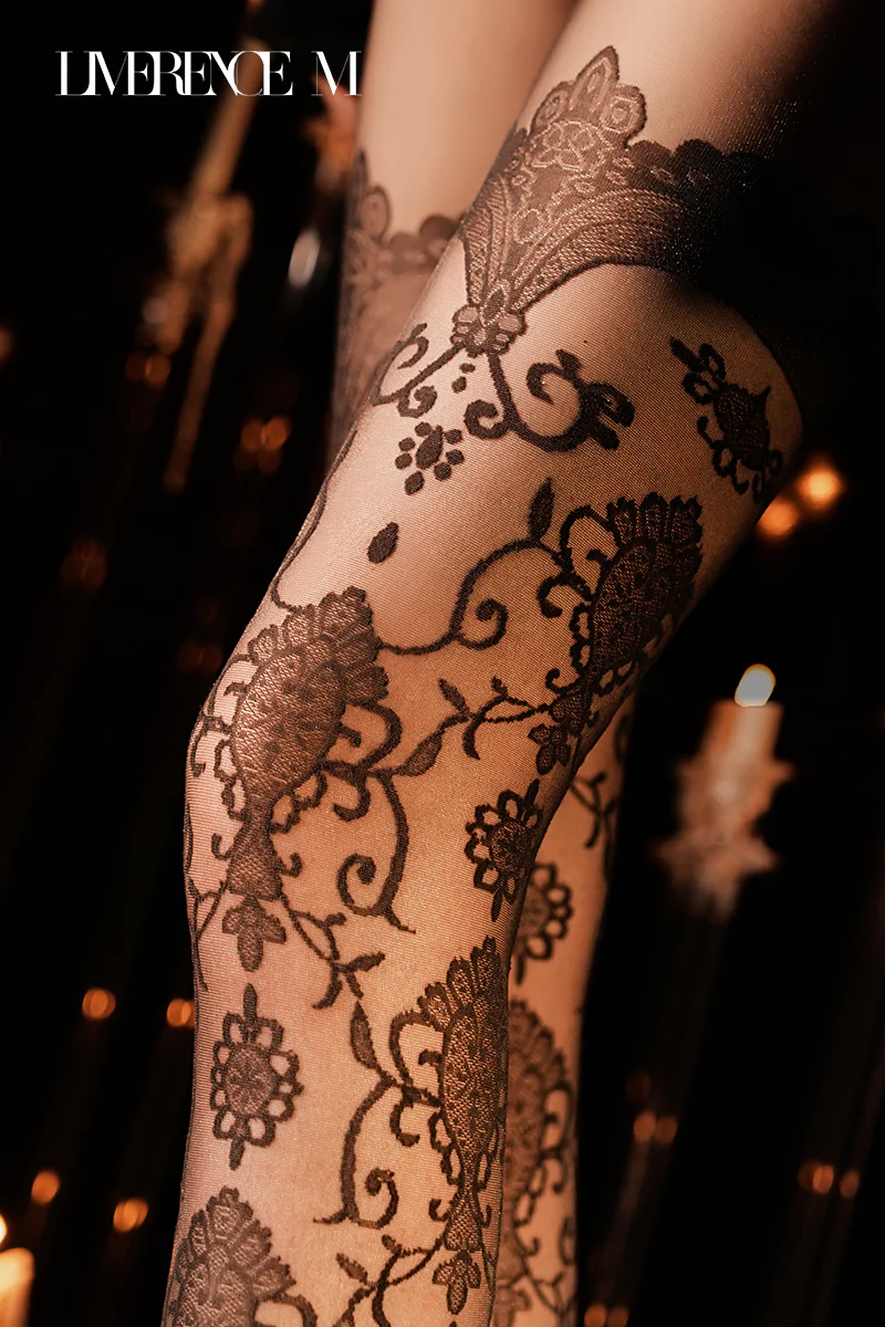 「BAROQUE T-BAND & CROTCHLESS TIGHTS / 巴洛克-T裆&开裆 连裤袜」 - Image 3