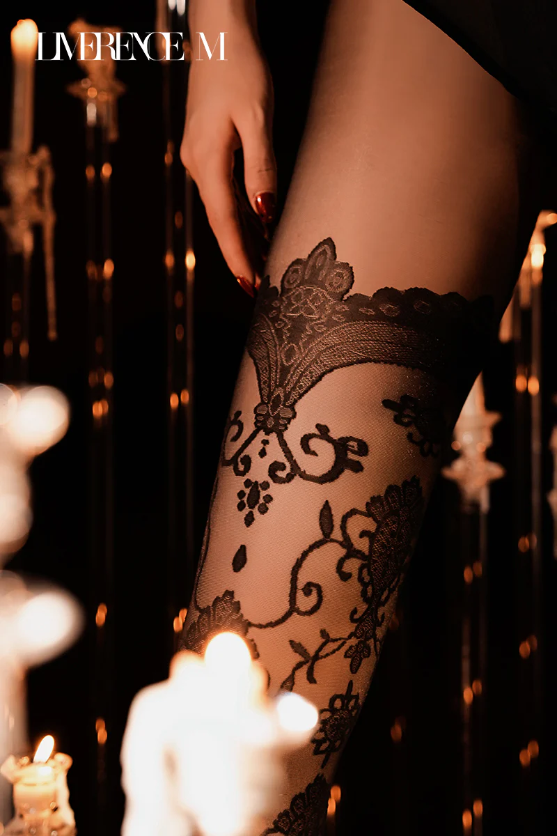 「BAROQUE T-BAND & CROTCHLESS TIGHTS / 巴洛克-T裆&开裆 连裤袜」 - Image 9